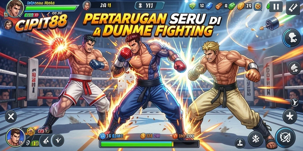 Screenshot menampilkan duel seru antar karakter dalam CIPIT88.