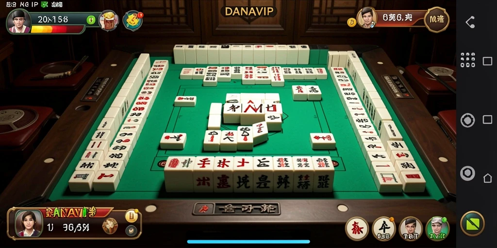 Tampilan gameplay Mahjong yang menarik di DANAVIP.