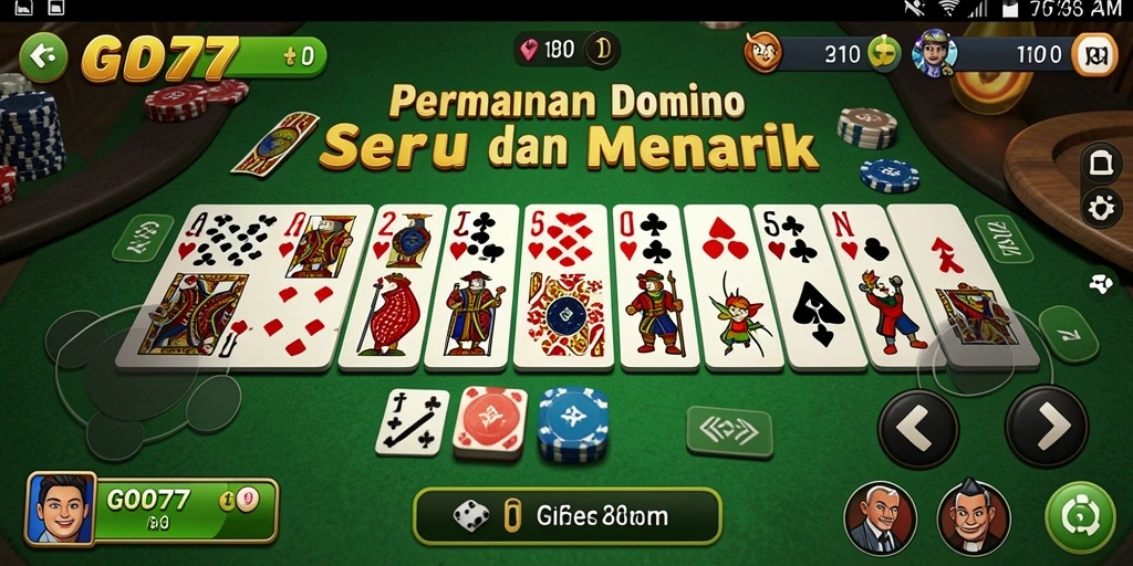 Menampilkan gameplay seru dan interaksi sosial dalam permainan Domino.
