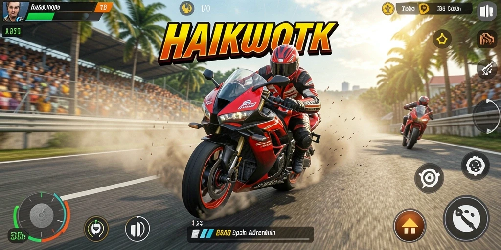 Tampilan gameplay HAIKUOTK yang seru dan mendebarkan.