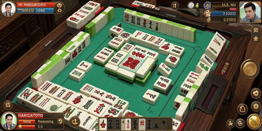 Gameplay seru HARGATOTO dengan desain ubin Mahjong yang indah.