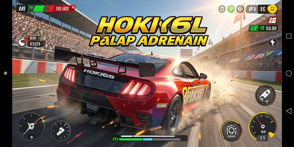 Screenshot HOKI65 menampilkan aksi balapan yang mendebarkan.