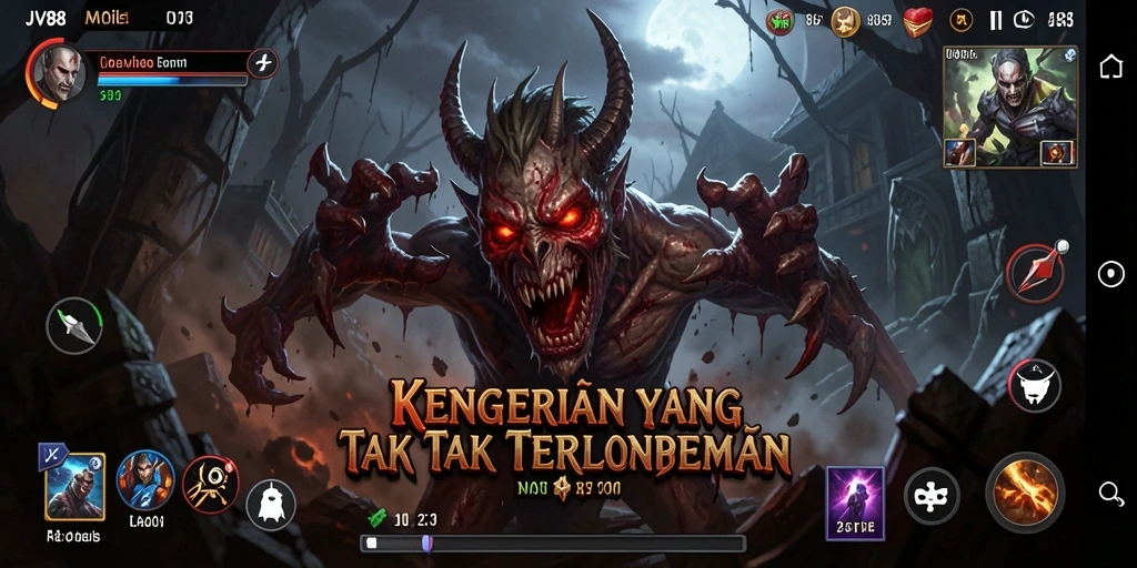 Tampilan gameplay JV88 dengan suasana yang mencekam dan penuh ketegangan.