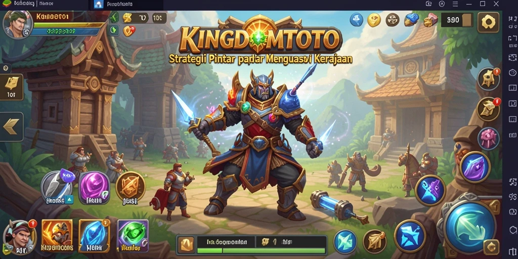 Tangkapan layar KINGDOMTOTO menunjukkan intensitas pertempuran yang strategis.