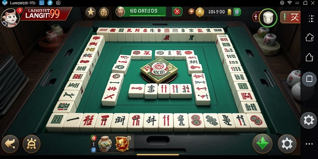 Screenshot LANGIT99 menampilkan aksi seru dalam permainan Mahjong.