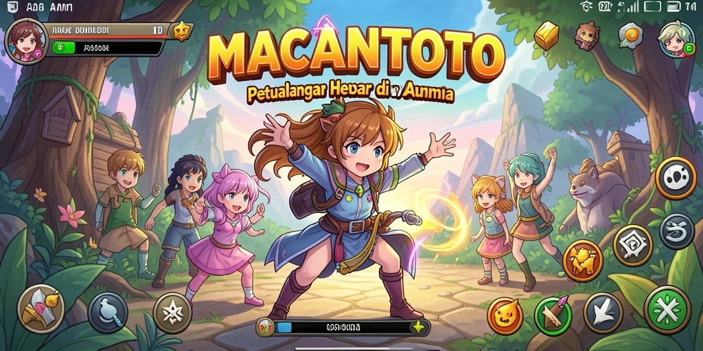Tampilan gameplay menarik dari <strong>MACANTOTO</strong> di dunia Anime.
