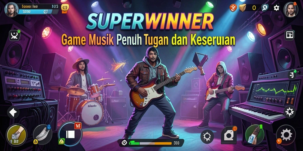 Tampilan menarik dari gameplay <strong>SUPERWINNER</strong> yang seru dan penuh warna.