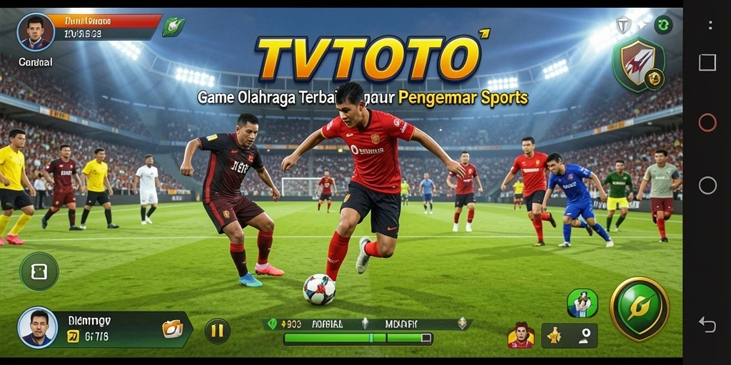 Screenshot gameplay TVTOTO yang menampilkan aksi seru dalam olahraga.
