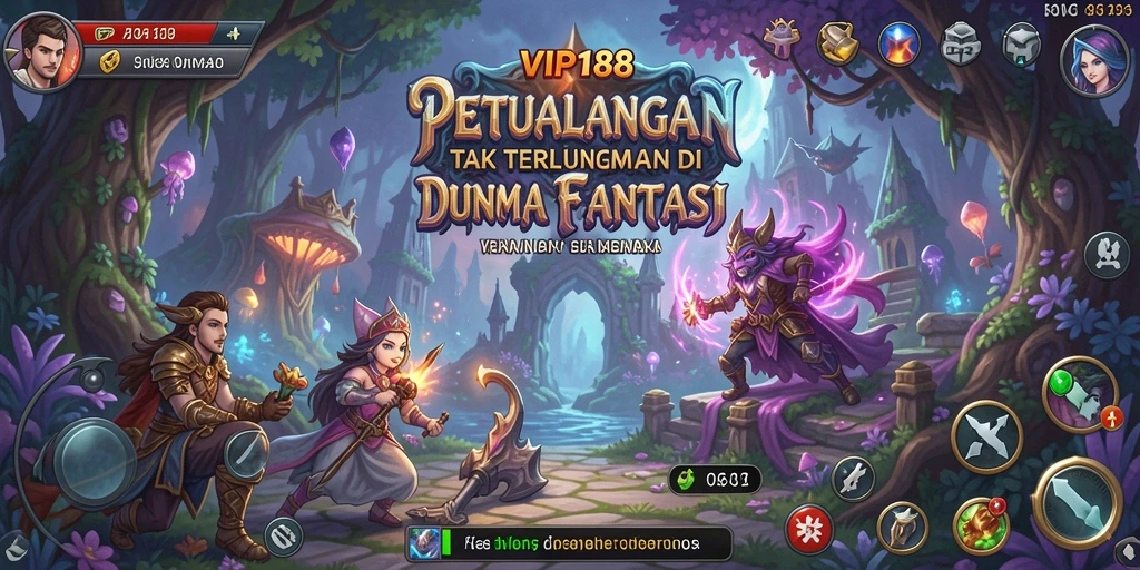 Tampilan gameplay menakjubkan dalam adventure VIP188.